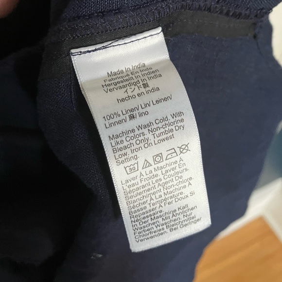 J Crew 100% linen navy shirtdress (EUC) - Picture 7 of 7